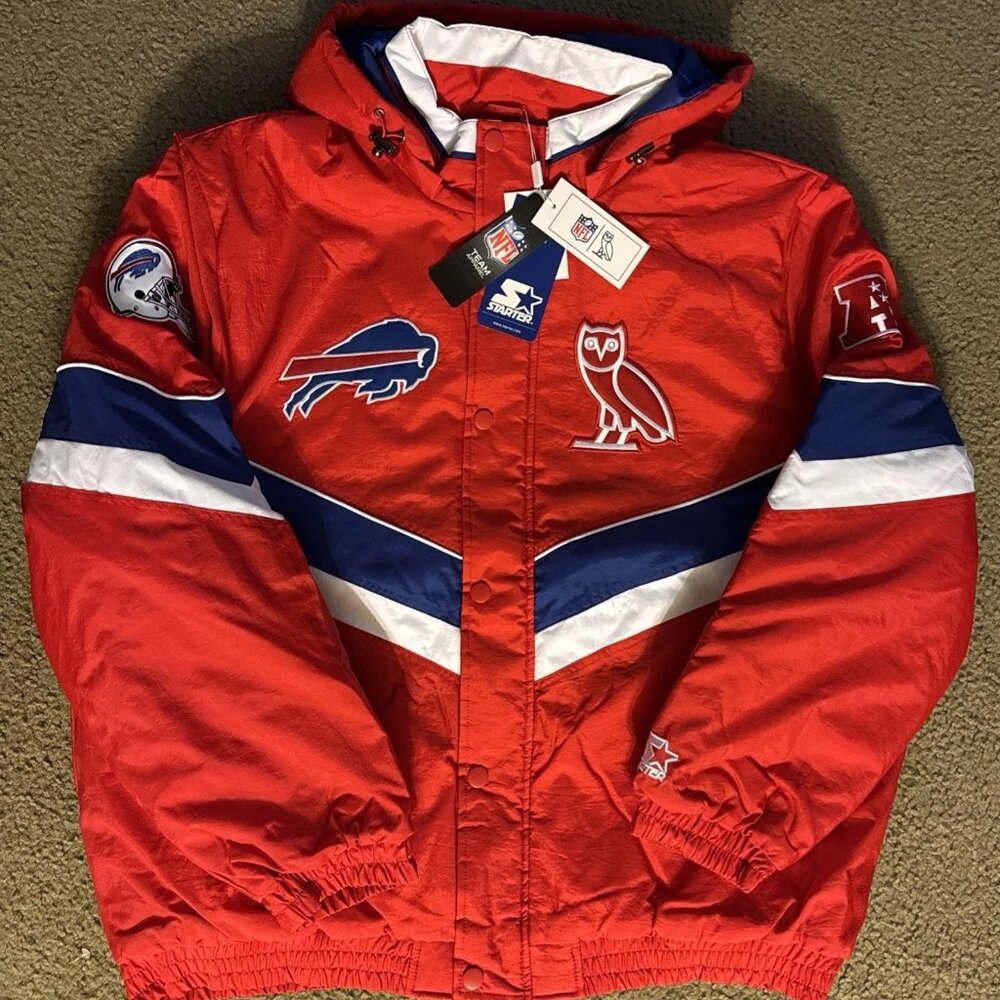 OVO x NFL Buffalo Bills Starter Sideline Puffer Jacket Size L & XL